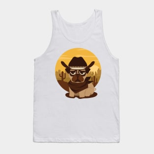 lovely pug with cowboy Tank Top